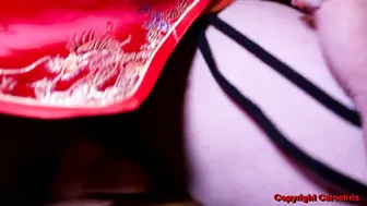 When Caro jerk and play with vibrator