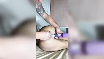 Tied Ball Gagged and Blindfolded Anal Play