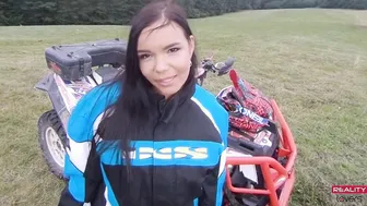 BBW Quad Biker Sofia Lee inside point of view