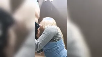 Risky Head inside a Shopping Mall Outdoors Fitting Room Part one