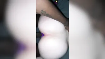 White chick Takes it with Booty Plug inside