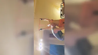 Tied titted inside PVCTits bound