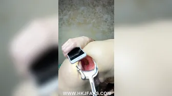 HKJFANS Intense Deep Sex Toy into XO Speculum Anal Gape  Prolapse by Hotkinkyjo
