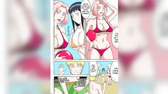 Red Lady's Wild Outdoor Orgy - Group Sex on Public Beaches