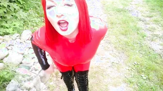 Rubber Latex Selfie Free Porn Film with Camgirl Arya Grander