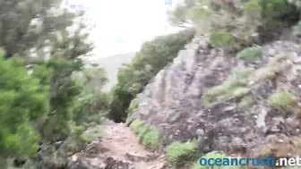 ROCK CLIMBING at night PUBLIC adventure | oral sex and face mask with