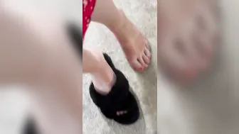 Red Foot Red Dress Ebony Suggs and Beauty Cutie Toes Baby