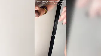 Gloryhole Cum Skank Blows a big black dick and Works Rough for her Cum