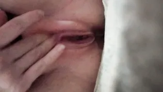 Red Haired Fucks her own Tight Pink Cunt