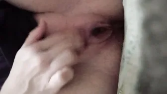 Red Haired Fucks her own Tight Pink Cunt