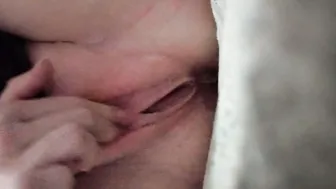 Red Haired Fucks her own Tight Pink Cunt