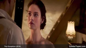 Lily James making love with tights