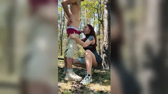 Outdoors Bj and Drink Cum KleoModel