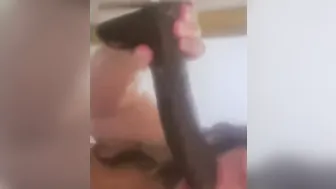 BBW Showers with Soapy Jugs and Butt then Blows and Fucks Toy.