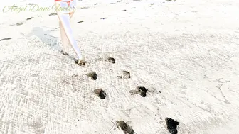 Beach Hoe Getting Gorgeous Excited at the Outdoor Beach Running everywhere