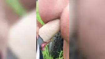 Cutie Bi-Curious Cuck Likes taking Huge Penis up his Butt by his Fiance outdoor into Outdoors and Begs for More