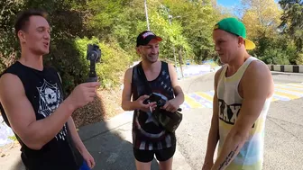 four Men Screwed a cunt with mouth Rough on the Beach