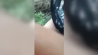 Gets Boned outdoors