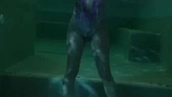 Cutie Nesty inside the Pool with Bikini Body Painting