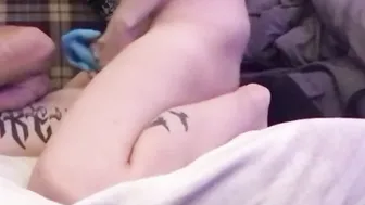 Cowgirl Anal and Vagina Play with Dildo.