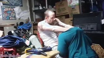Caught Fucking Aunt With Uncle Roger into Store Room