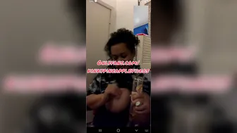 Smoke n Boob Play for a Fan