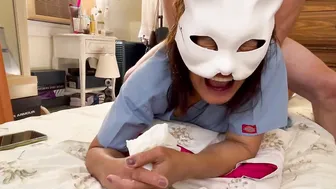 filipina gumjob prone doggy anal cum on face