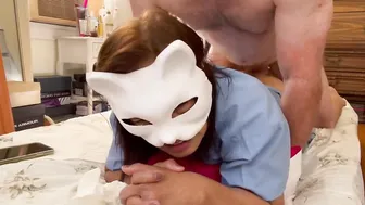 filipina gumjob prone doggy anal cum on face