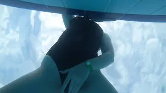 cunt with mouth Caresses Cunt into a Shared Outdoor Pool. Spy.