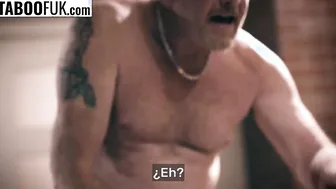 Pervert stepdad blackmails step daughter to make a threesome