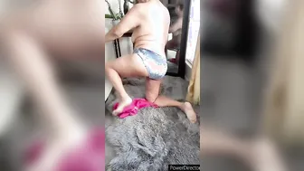 Stuffing lingerie inside my vagina to got them leaking Old