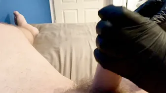 Czech milf Ex-Wife use Intense Toy to Tease Husband until Huge Orgasm inside Doctor Gloves