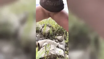 She Sat down on a Rock to Pissing and it was so Bombshell to View