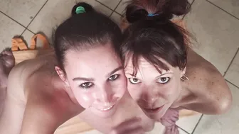 Two Eye Whores Desperately wants their Open Eyes Covered inside Cum and Piss