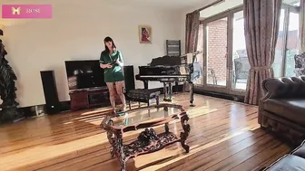 Cleaning lady likes to jerk her bosss penis