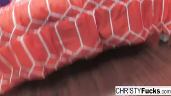 Huge Tittied Dark Haired Takes on a Giant Penis