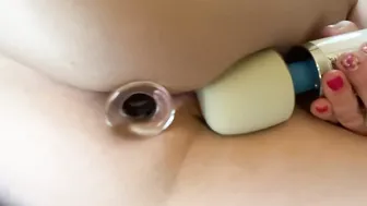 Having Fun with my new Glass Booty Plugs and Sex Toy