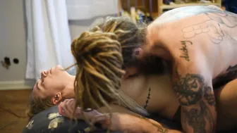 cougar Morning Legs Loves Penis into her Throat and Cum on her Face. Amazingly Hot Titted Lactate Throughr Shirt