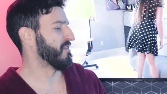 Freaky cougar Step Aunt with Huge Boobs is Banged while Stuck to my Desk - Melanie Hicks (REACTION)