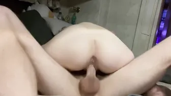 Thin Shy Punk Teenie Riding Cock for the first Time on Web Cam