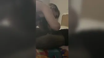 My Friends White chick Getting Creampied  made to keep Giving Oral Sex like the Great Whore that she Is