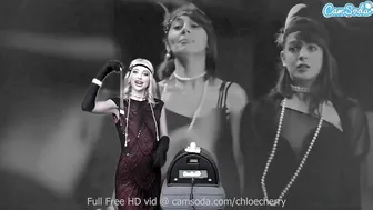 Chloe Cherry masturbates on the Sybian inside her Roaring 20s outfit