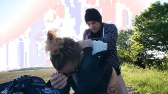 Fucking on the Hood if the Vehicle on a Dirt Road