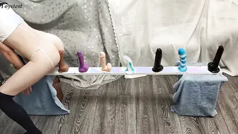 Small Goddess Testing All Her Toys and takes GIGANTIC Orgasm