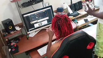 Fucking inside the Office on a Tiny Table. Gigantic Butt Freak