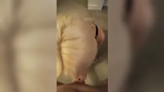 Amazing blonde point of view head (vertical)