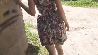 lifted her skirt into outdoors and blown (PARK)