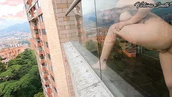 Sweetie 19 Yo barely legal Years older Having Fun on the Balcony