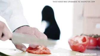 Rich real estate agent black fucks her personal chef