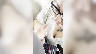 White BBW take two blow job
